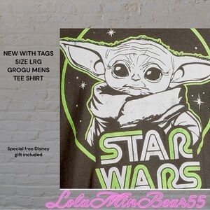 NEW WITH TAGS MENS SIZE LARGE GROGU FROM SANDOLORIAN TEE SHIRT OLIVE GREEN